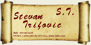 Stevan Trifović vizit kartica